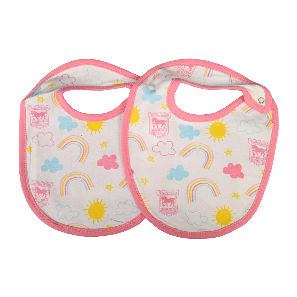 2pk Rainbow Bibs