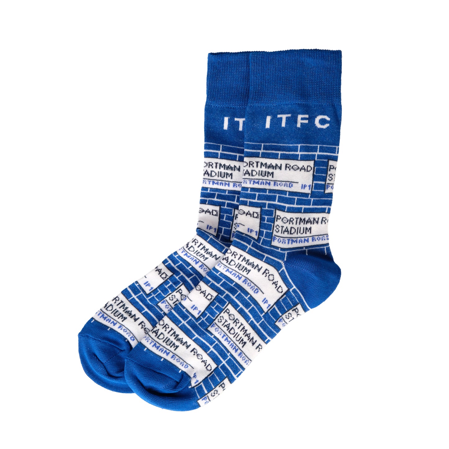 Adult Street Sign Socks Blue