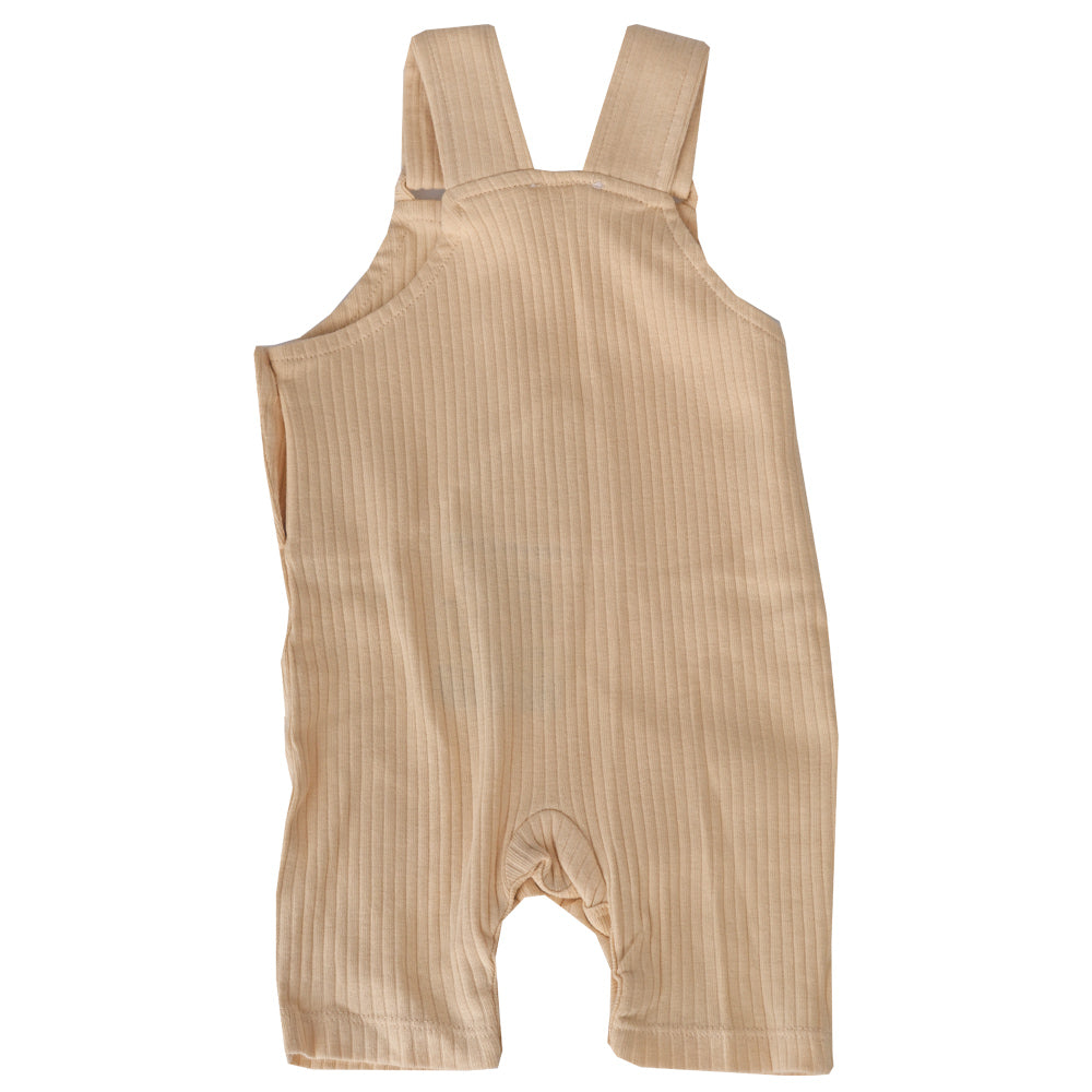 Beige Crest Dungarees