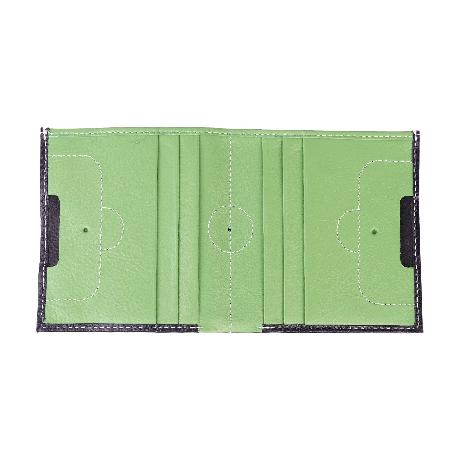 Black Leather Crest Pitch Wallet