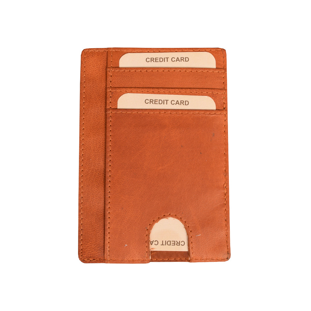 Brown Texan Leather Card Slot Wallet