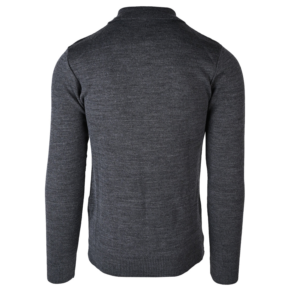Anthracite Knitted Long Sleeve Polo
