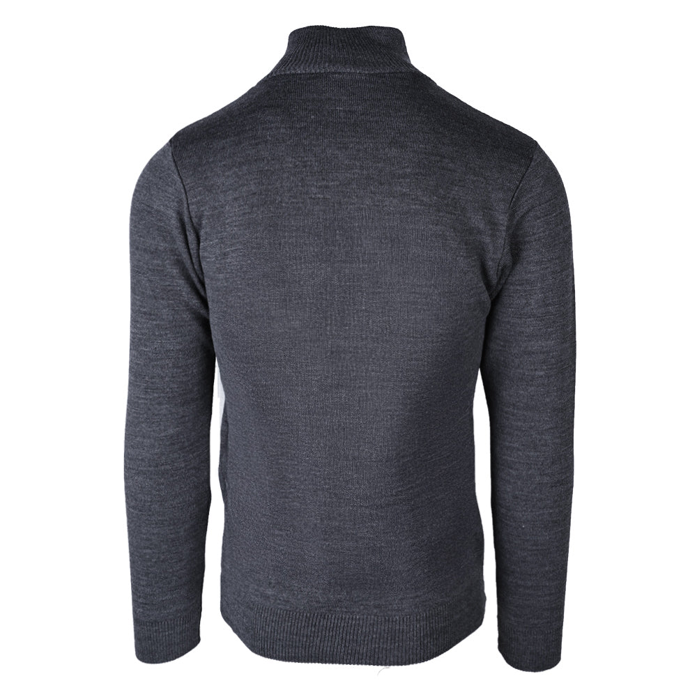 Anthracite Knitted 1/4 Zip Sweater