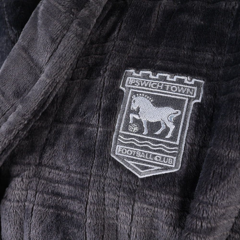 Charcoal Pattern Fleece Robe