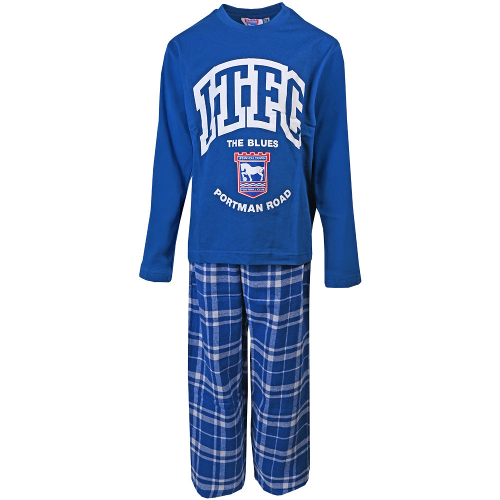 Royal & White Checkered PJ Set