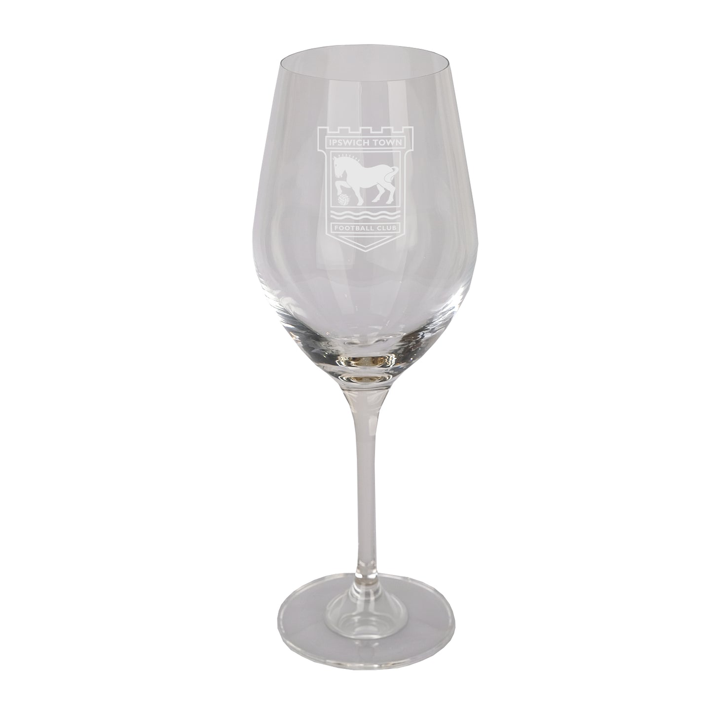 Club Crest Wine Glass