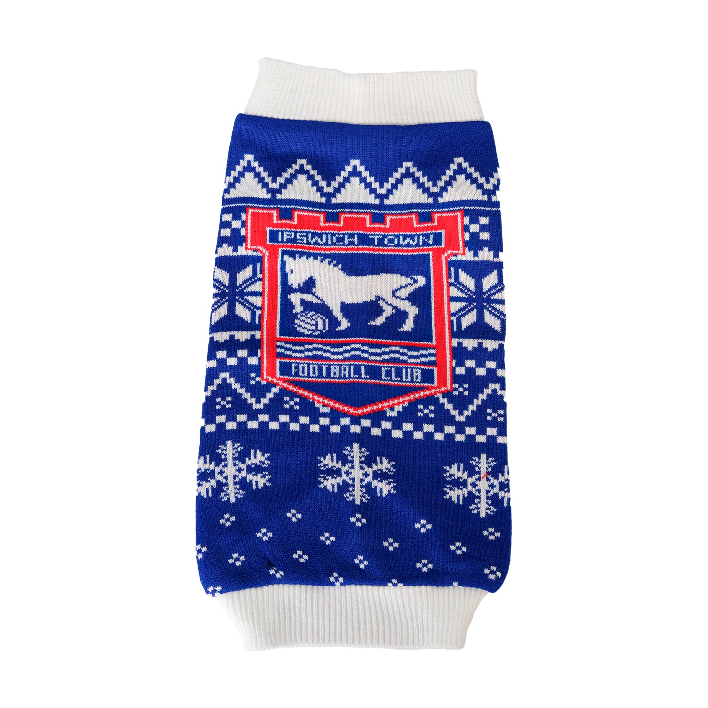 Crest Fairisle Xmas Dog Jumper Blue