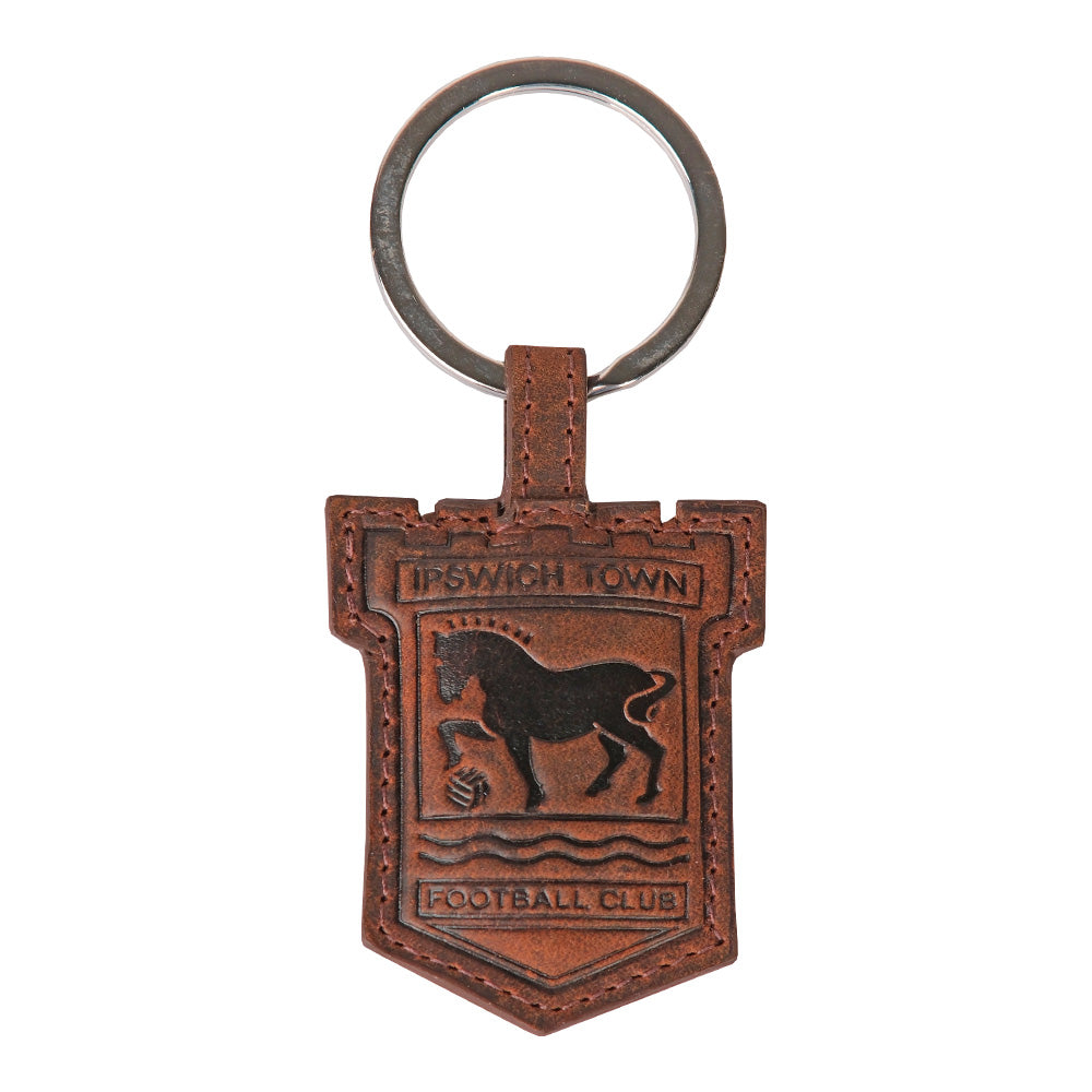 Crest Hunter Leather Keyring