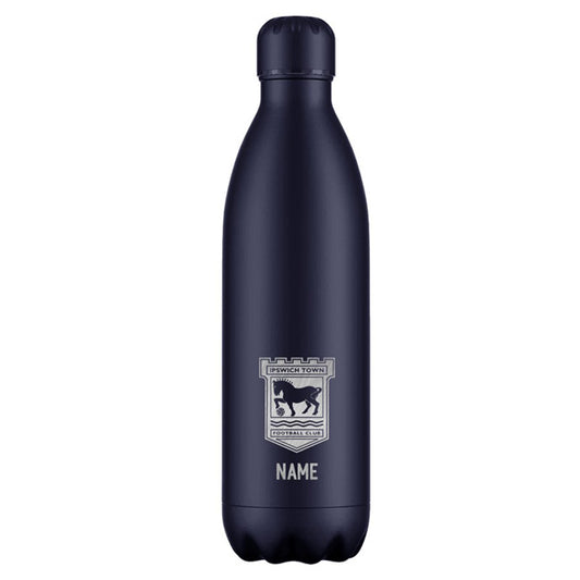 ITFC Navy Engraved Water Bottle Personalised