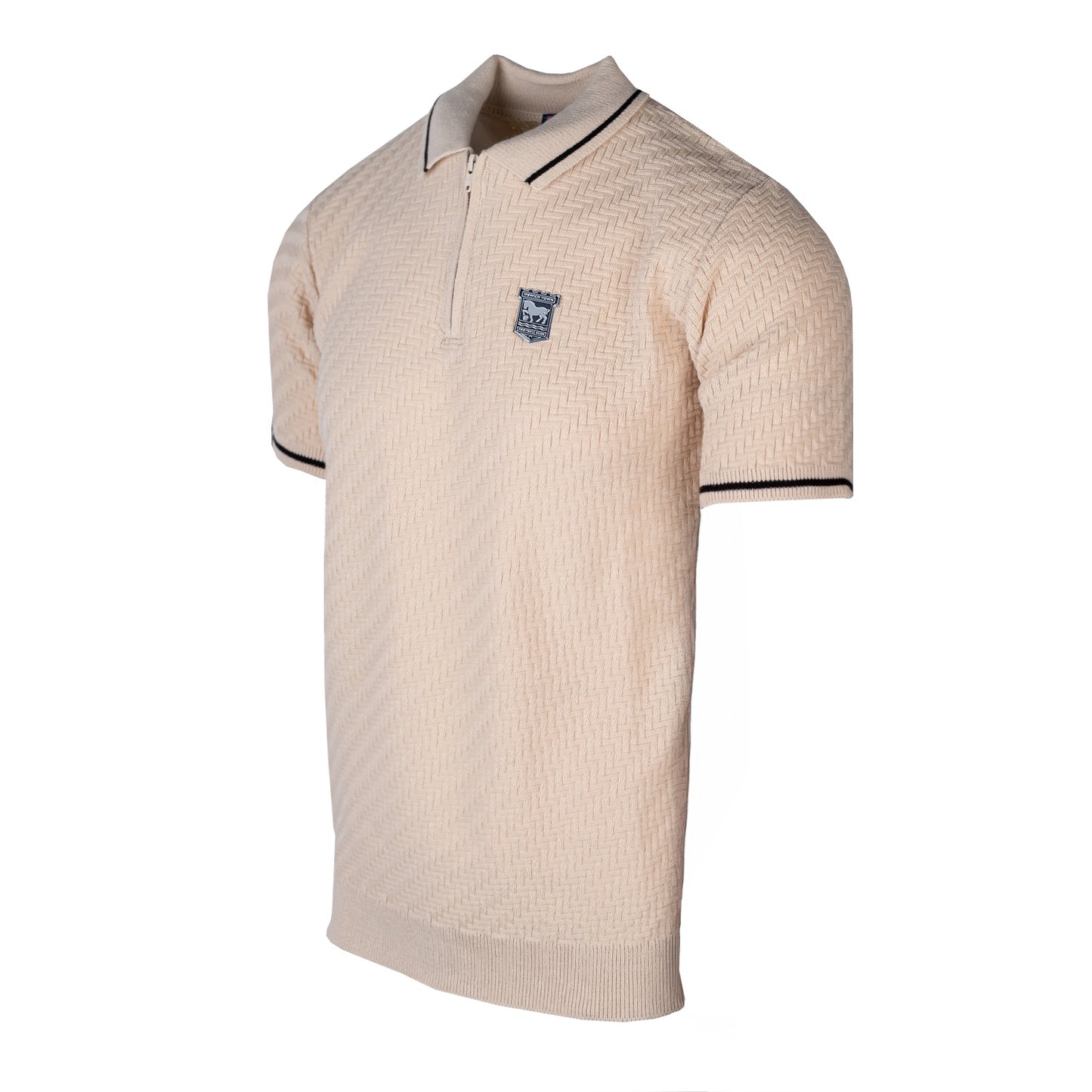 Flagstone Knitted Zip Polo Cream