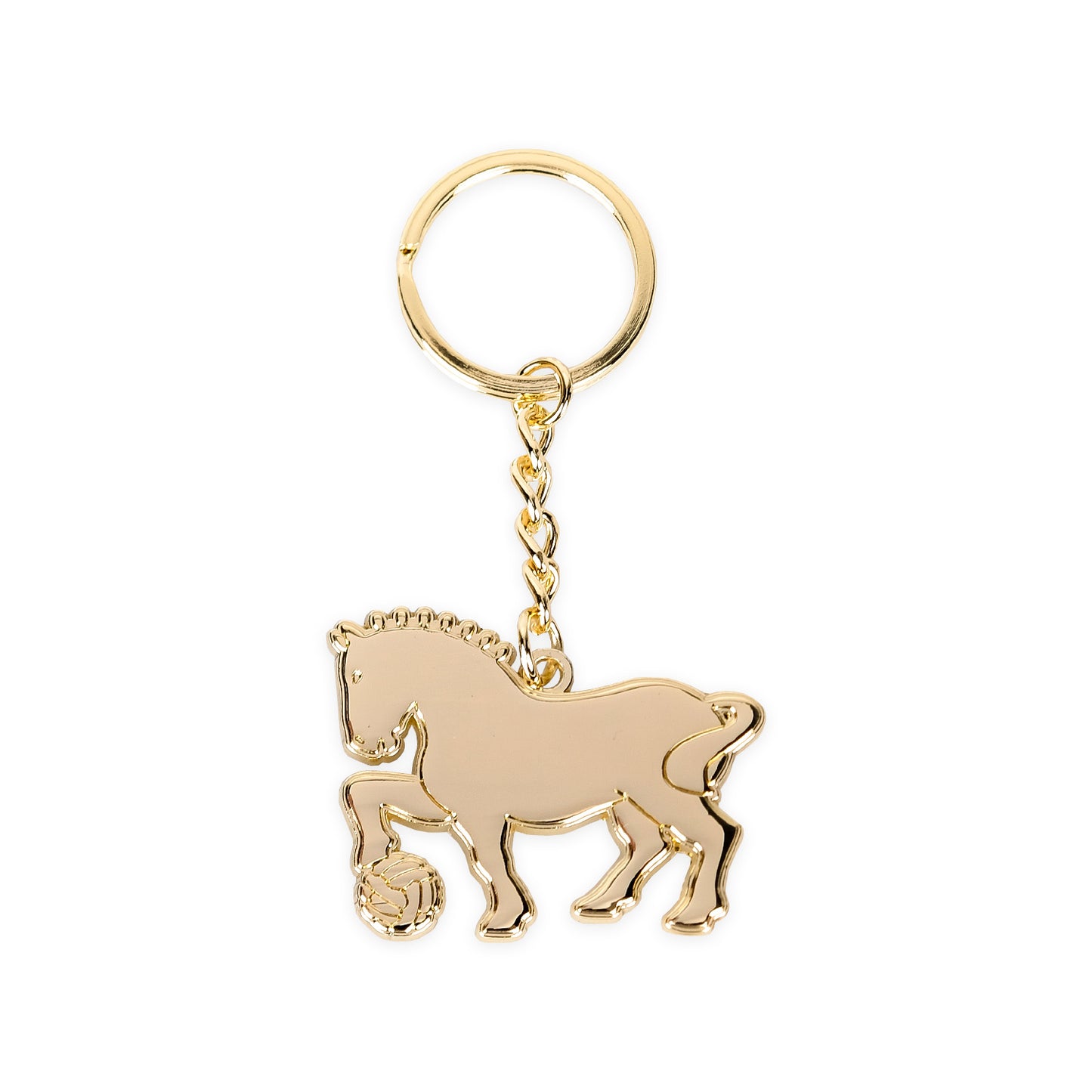Gold Suffolk Punch Keyring