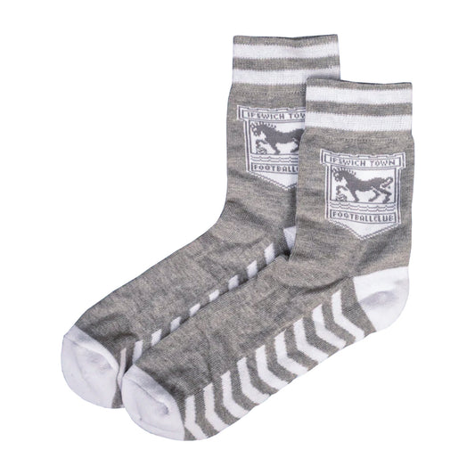 Adult Grey Tonal Sport Socks