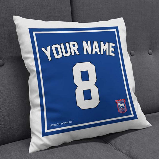 Ipswich Town Back of Shirt Cushion Personalised