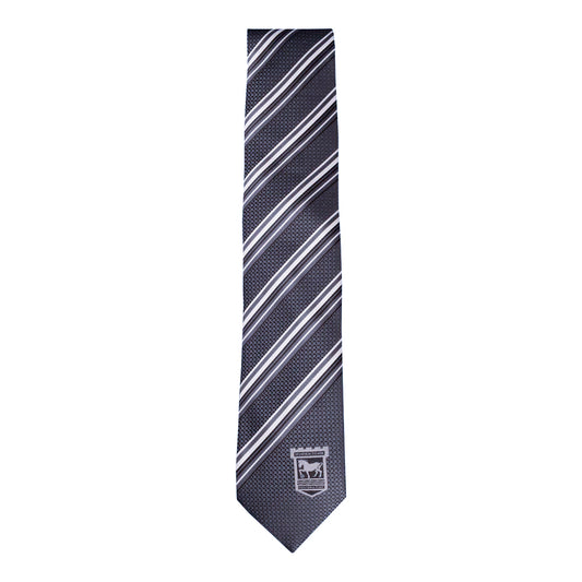 Ipswich Town Black/Grey Stripe Tie