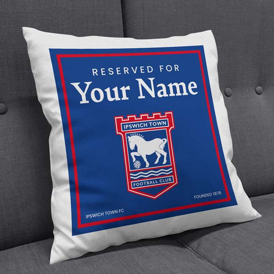 Ipswich Town Reserved Cushion Personalised