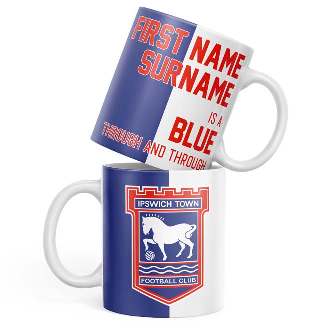 Ipswich Town Through & Through Mug Personalised