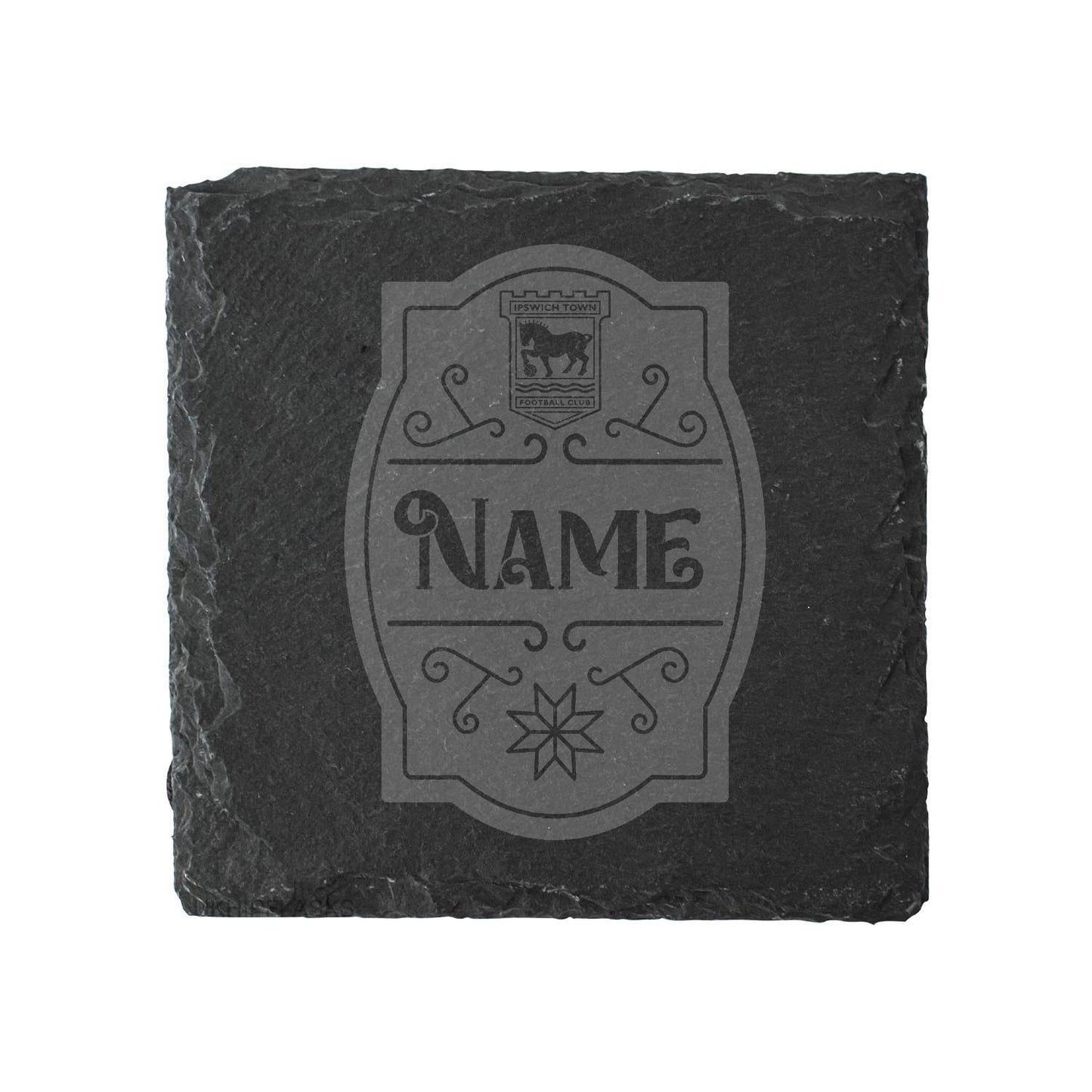 ITFC Christmas Stamp Slate Coaster Personalised