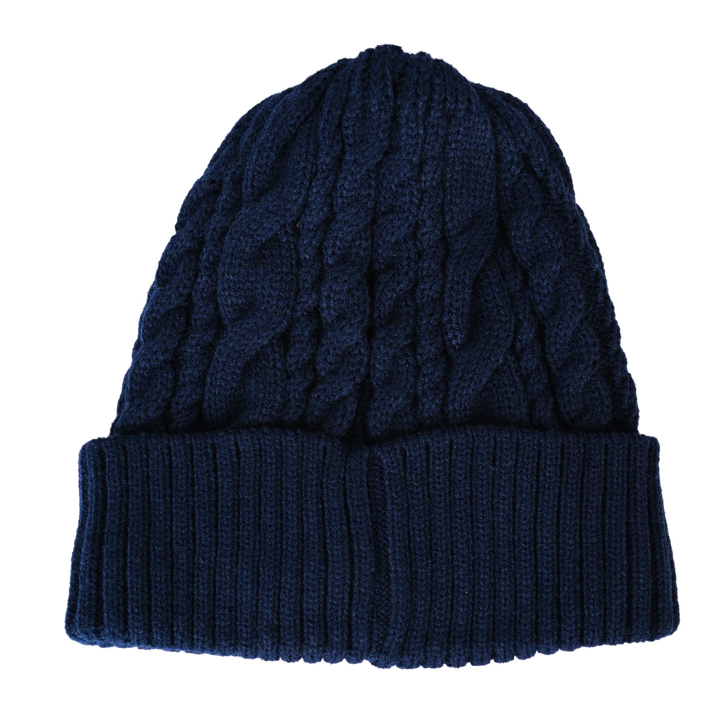 Navy Cable Beanie Adult