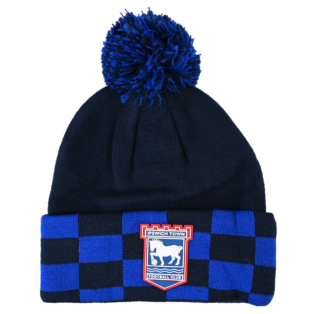 Royal/Navy Check Cuff Bobble Junior