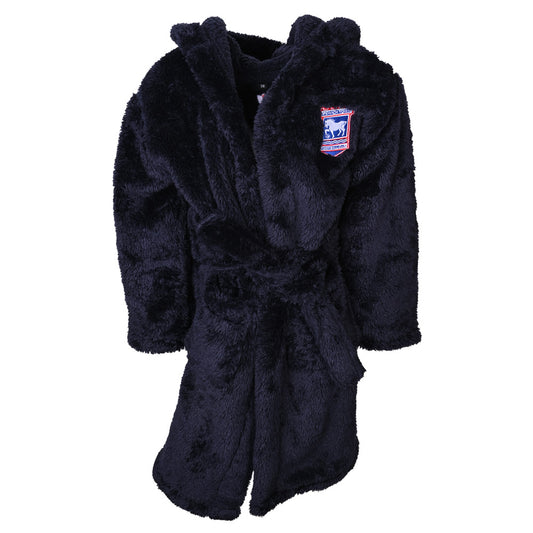 Navy Fuzzy Robe Junior