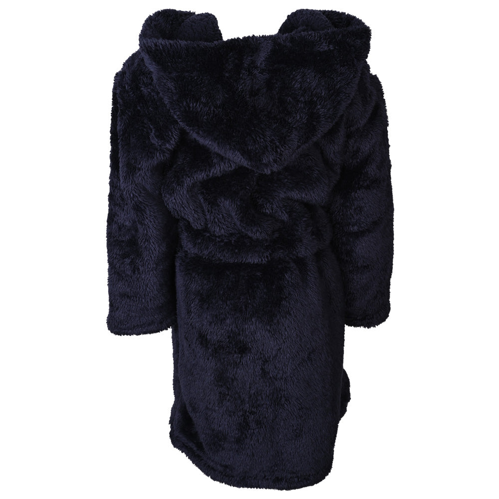 Navy Fuzzy Robe Junior