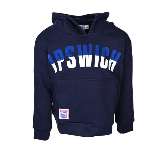 Navy Ipswich Print Hoody Junior