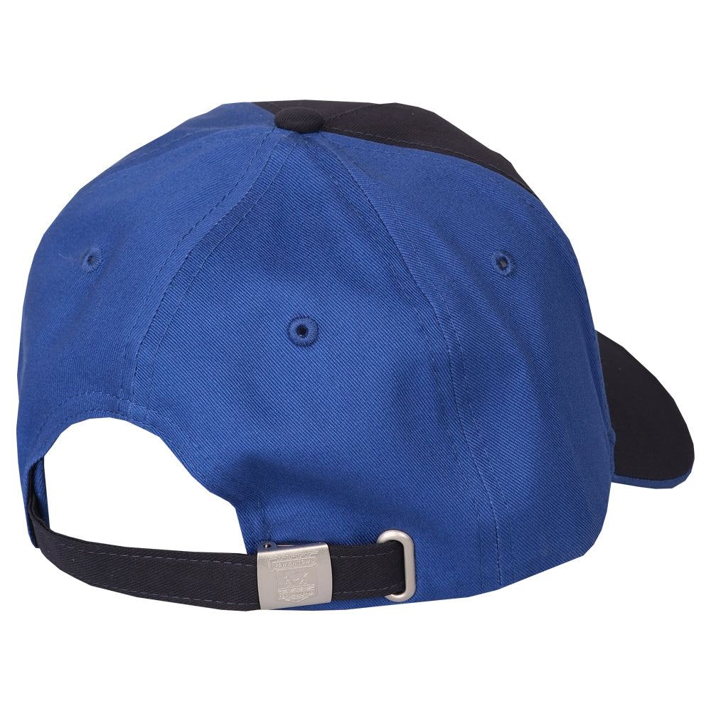 Navy/Royal Stripe Peak Cap Adult