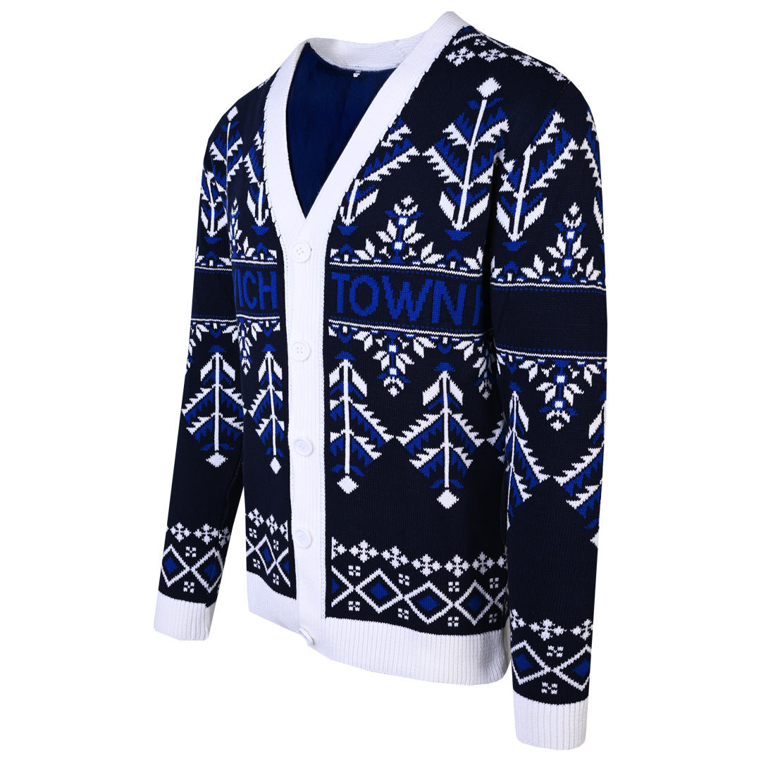 Navy Xmas Pattern Cardigan