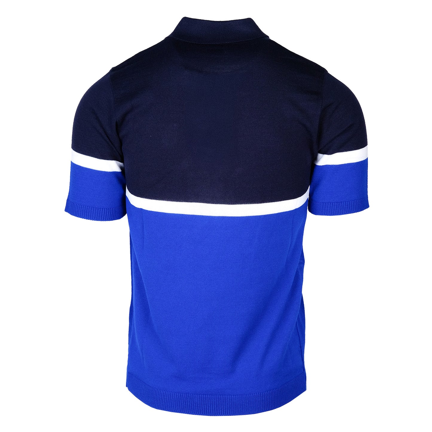 Navy/Royal Knitted Zip Polo