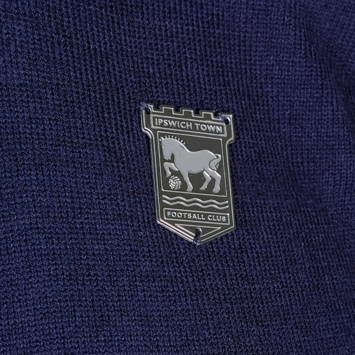 Navy/Royal Knitted Zip Polo