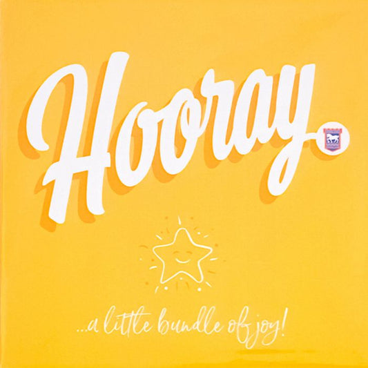Yellow Hooray Baby Card