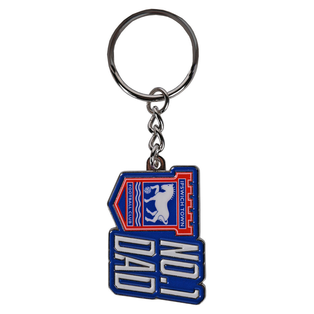 No1 Dad Metal Keyring