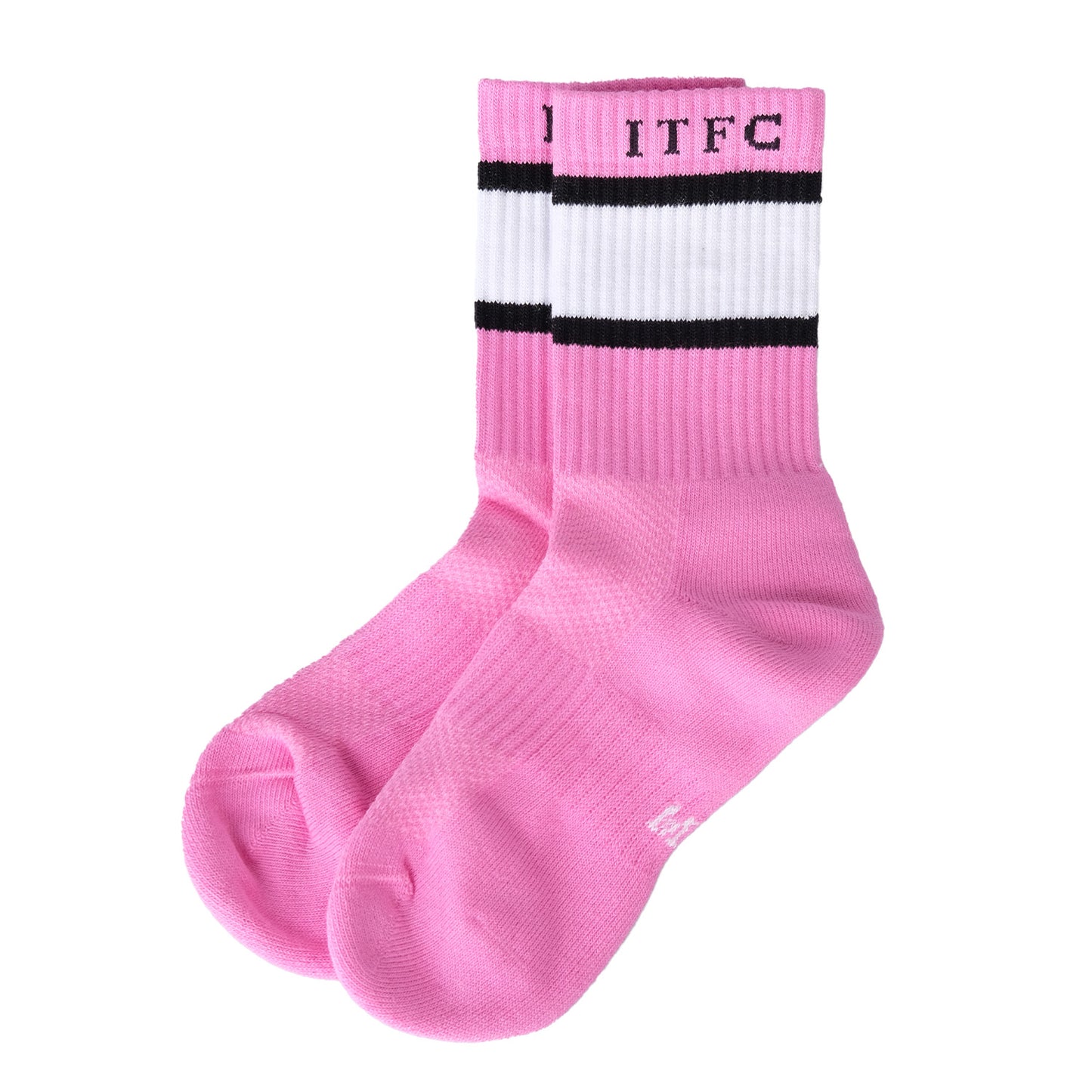 Rose Block Sports Sock Pink/White