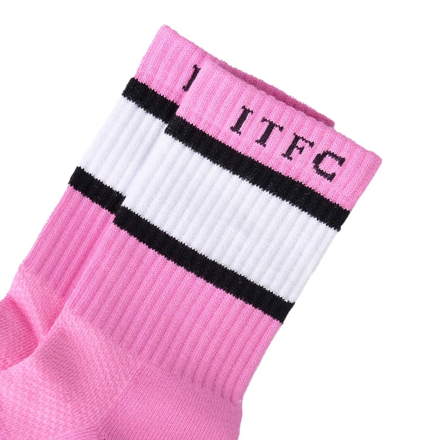 Rose Block Sports Sock Pink/White