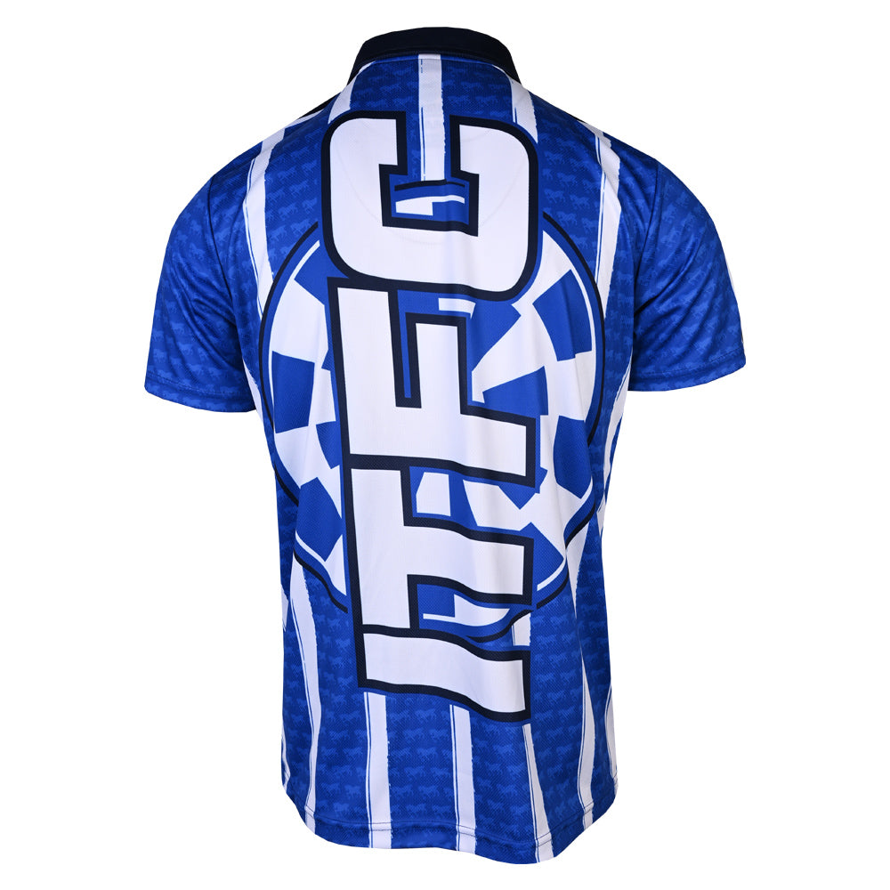 Blue/White Stripe Darts Polo