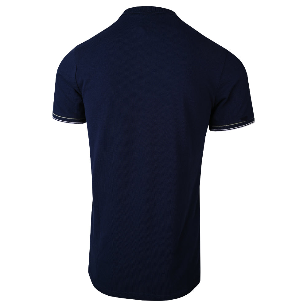 Town Apparel Navy Embossed Cuff Polo