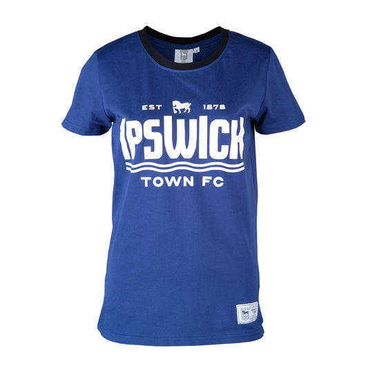 Authentic Blues Wood Tee Ladies Blue