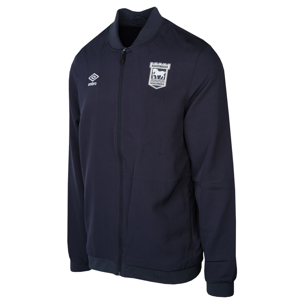 Umbro 2025/26 Navy Presentation Jacket Adult – Ipswich Town FC