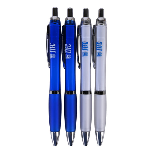 4pk Royal/White Pens
