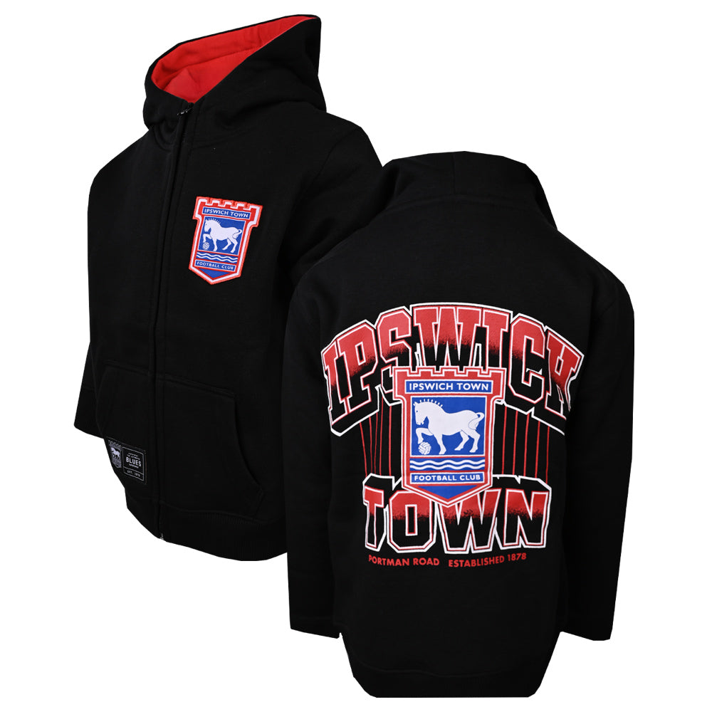 Authentic Blues Crest Print Zip Hoody Junior