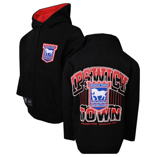Authentic Blues Crest Print Zip Hoody Junior