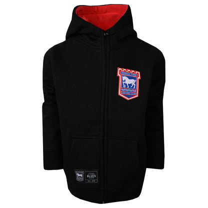 Authentic Blues Crest Print Zip Hoody Junior