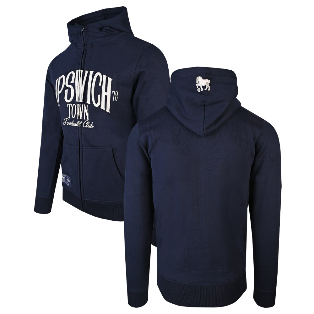 Authentic Blues ITFC Navy Zip Hoody Junior