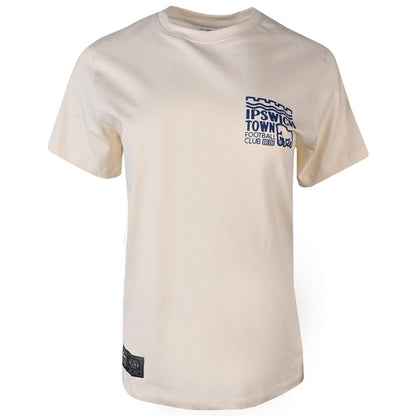 Authentic Blue Mixed Print Tee Ladies