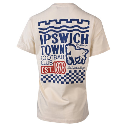 Authentic Blue Mixed Print Tee Ladies