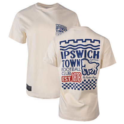 Authentic Blue Mixed Print Tee Ladies
