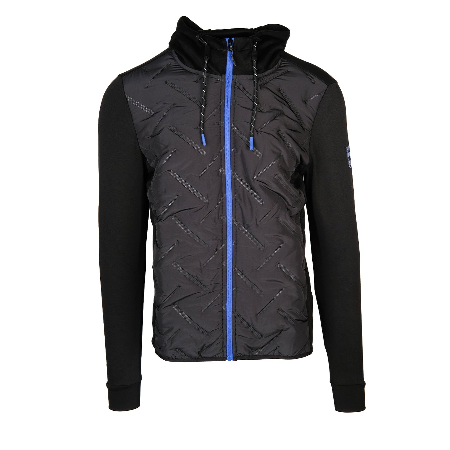 Active Hybrid Hooded Mid Layer Black