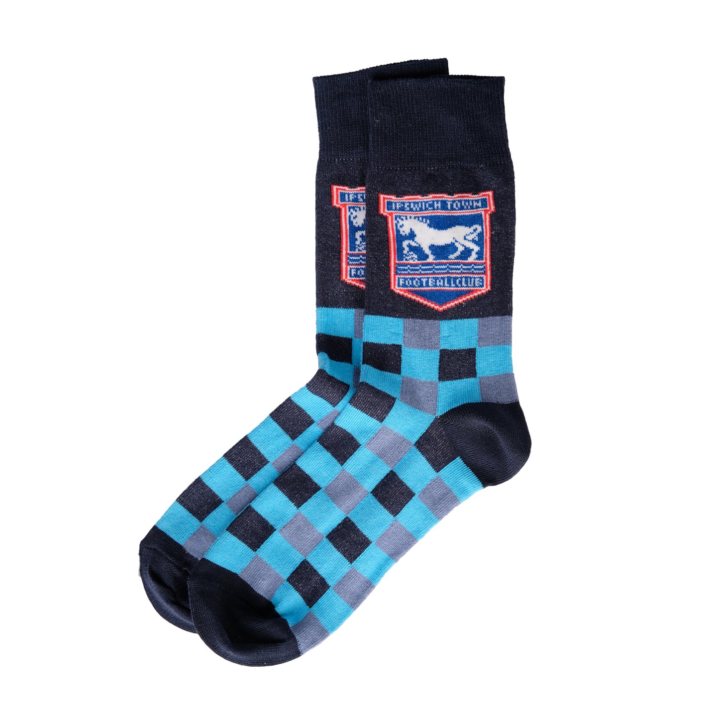 Adult Blue Checkered Socks