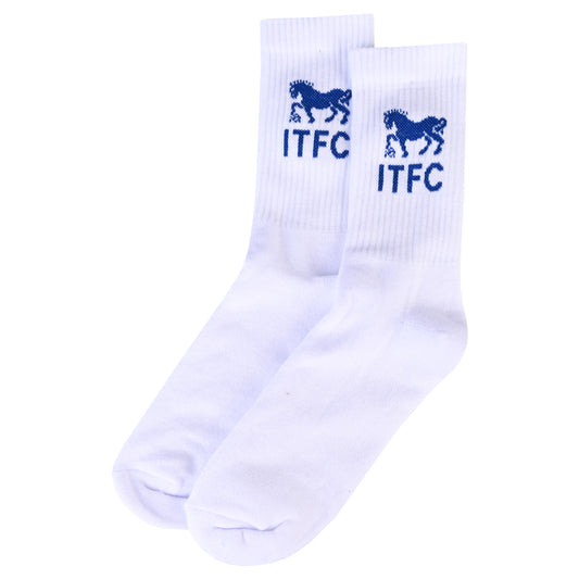 Adult Blue Horse Sport Socks