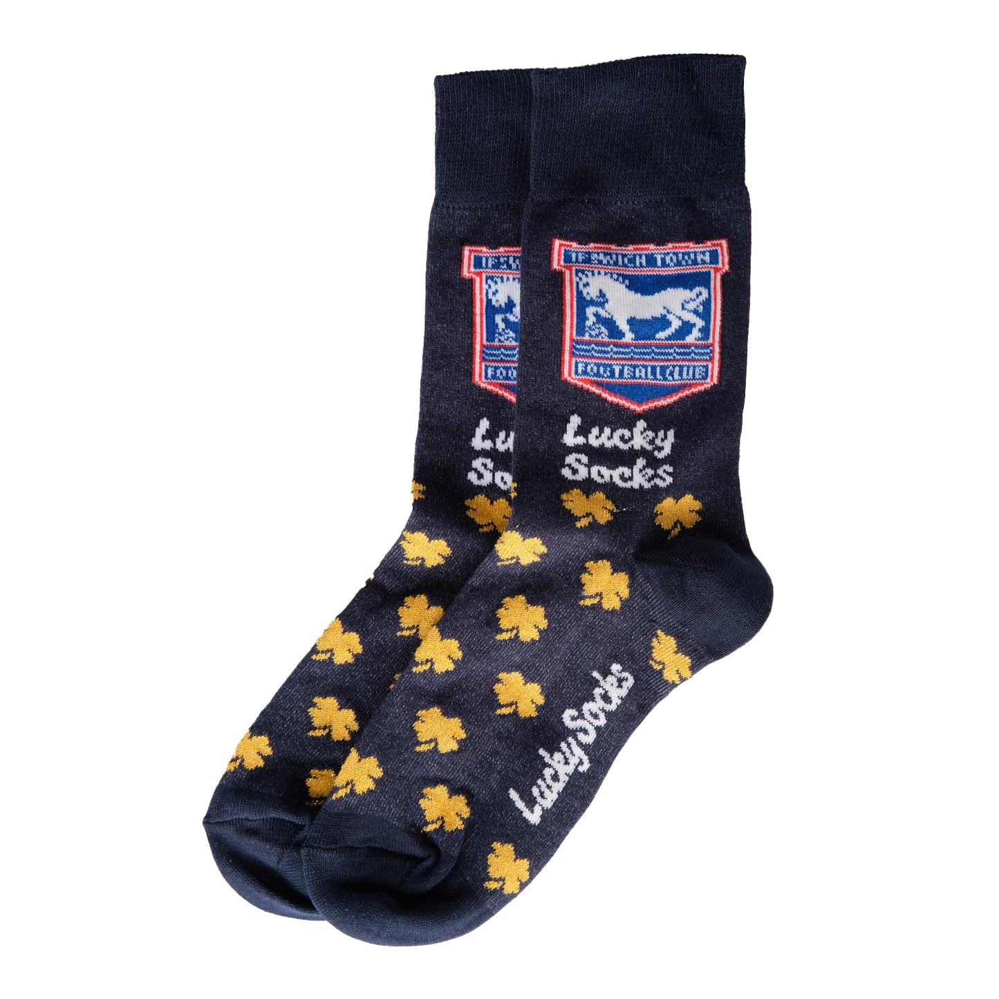 Adult Navy/Gold Lucky Socks